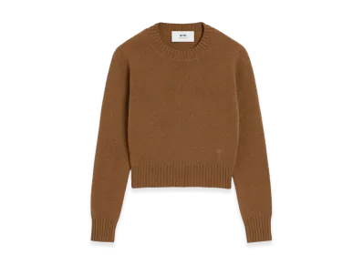AMI PARIS Women's Wool And Cashmere Sweater "Brown"