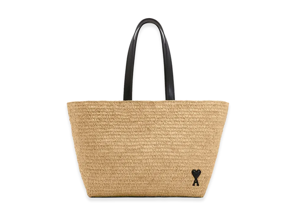 AMI PARIS Women's Ami De Coeur Large Shopping Bag "Beige"