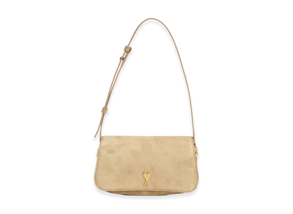 AMI PARIS Women's Leather Paris Paris Crossbody Bag "Olive Green"