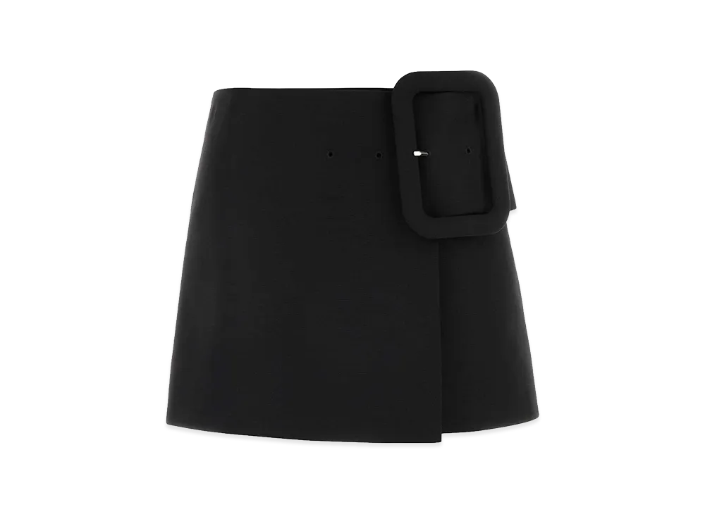 AMI PARIS Women's Wool Mini Skirt "Black"