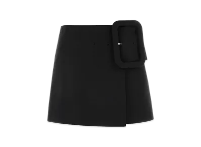 AMI PARIS Women's Wool Mini Skirt "Black"