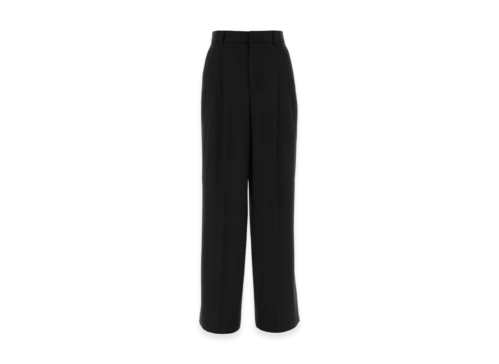 AMI PARIS Women's Wool Wide-Leg Pant "Black"