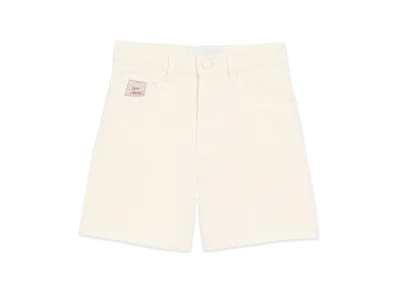 AMI PARIS Women's Cotton Twill Shorts "White"