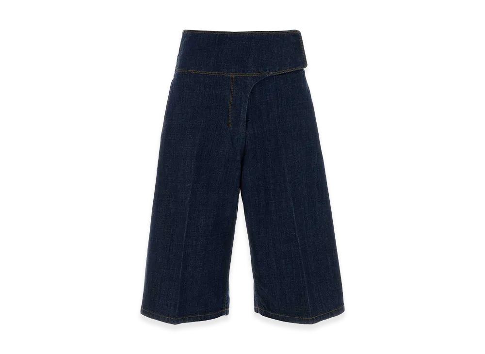 AMI PARIS Women's Denim Bermuda Shorts "Blue"
