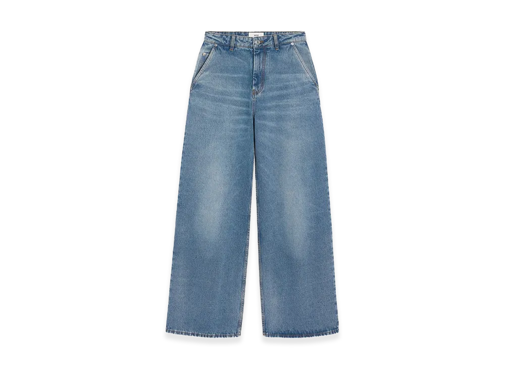 AMI PARIS Women's Super Wide-Leg Jeans "Blue"