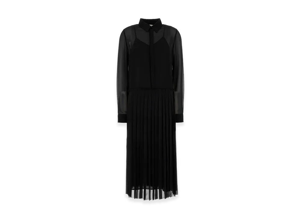 AMI PARIS Women's Polyester Shirt Dress "Black"