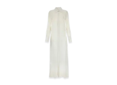 AMI PARIS Women's Crepe Shirt Dress "White"