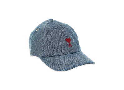 AMI PARIS Women's Denim Baseball Cap "Blue"