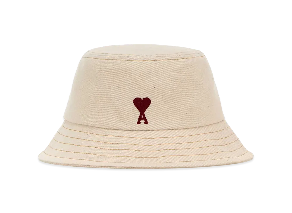 AMI PARIS Women's Denim Bucket Hat "Sand Beige"