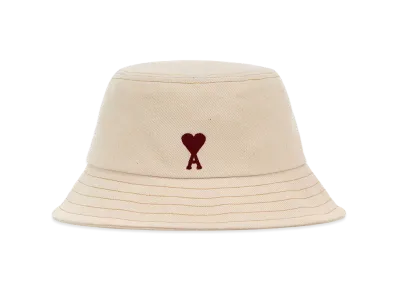 AMI PARIS Women's Denim Bucket Hat "Sand Beige"