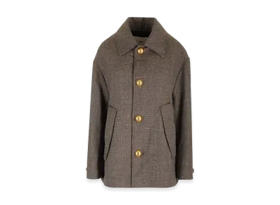 AMI PARIS Women's Wool And Cotton Caban "Brown"