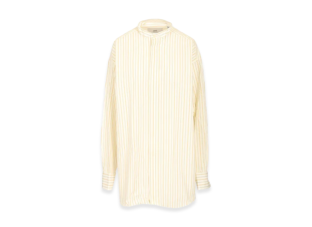 AMI PARIS Women's Oversized Striped Shirt "White"