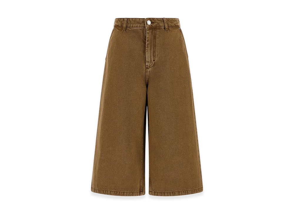 AMI PARIS Women's Denim Bermuda Shorts "Brown"