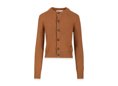 AMI PARIS Women's Wool And Cashmere Cardigan "Brown"