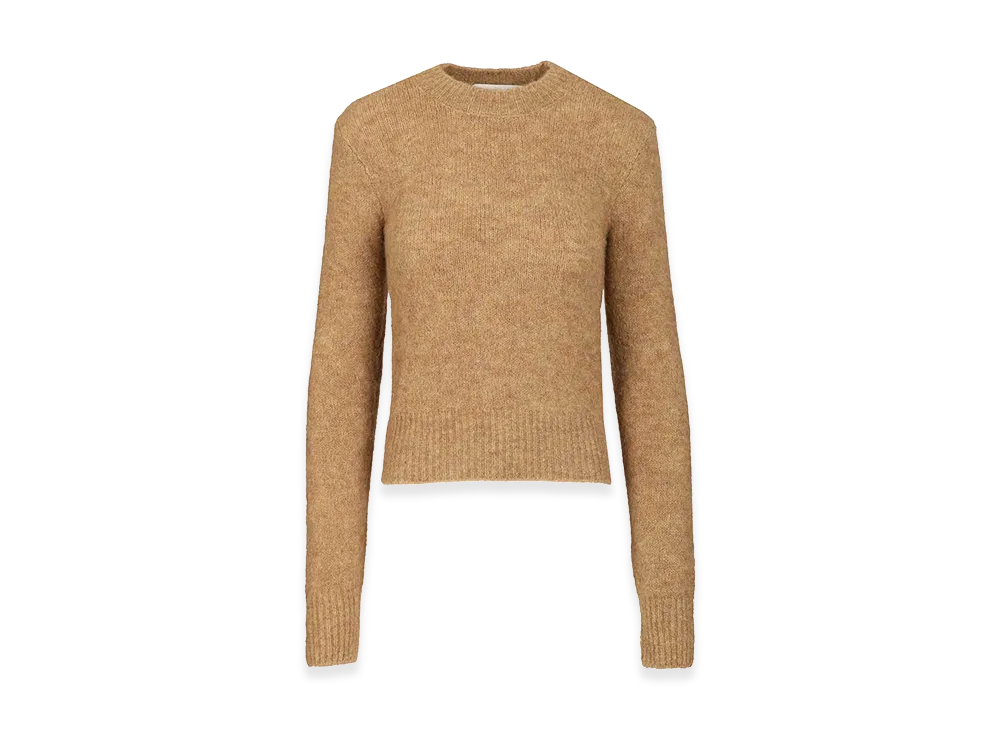AMI PARIS Women's Wool And Alpaca Knit Sweater "Brown"