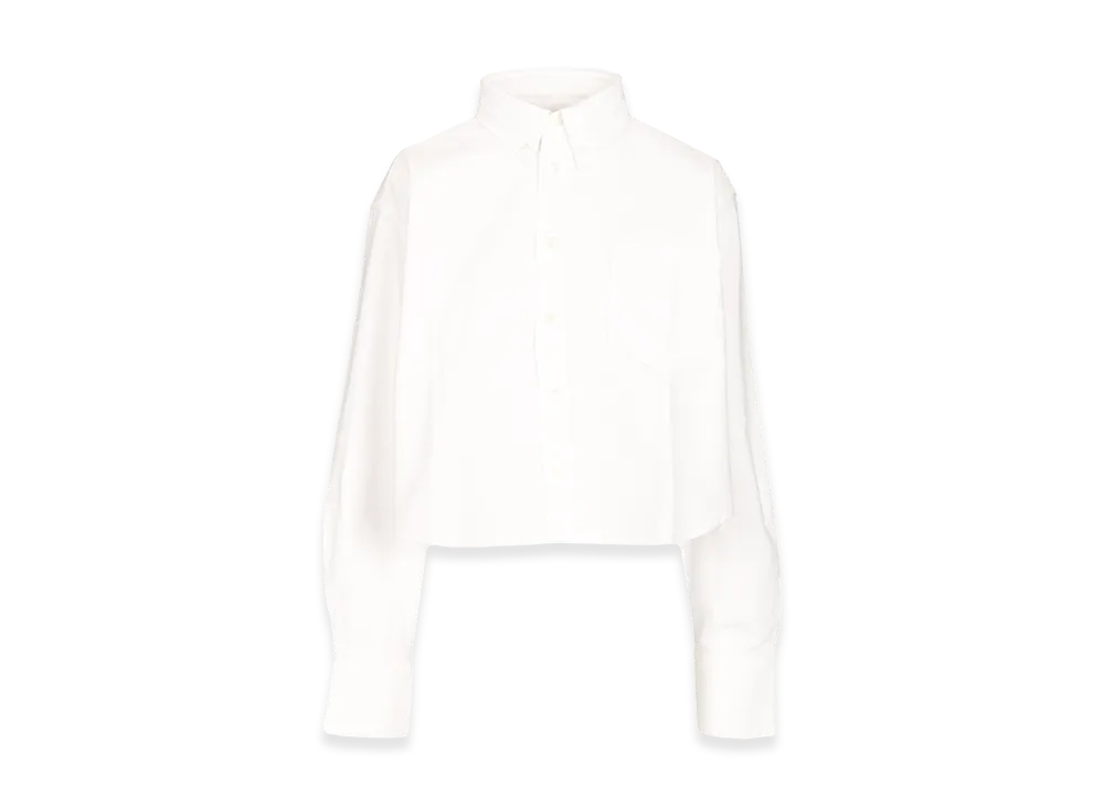 AMI PARIS Women's Oversized Cropped Shirt "White"