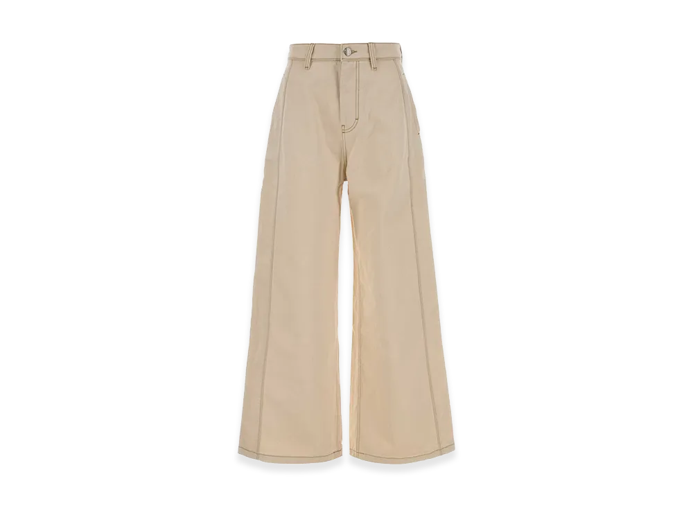 AMI PARIS Women's Denim Wide-Leg Jeans "Sand/Beige"