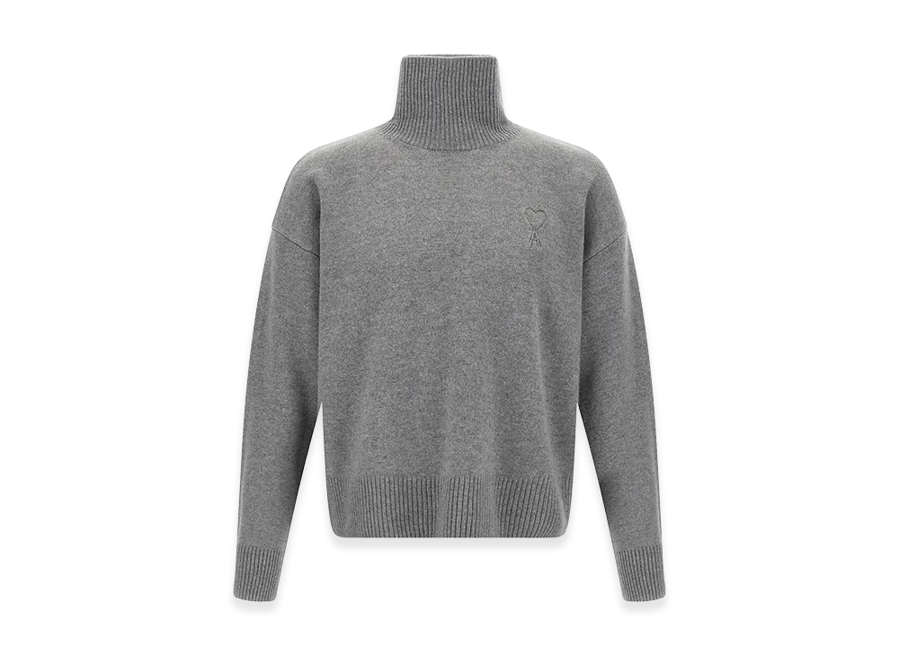 AMI PARIS Puff Logo Sweater "Gray"