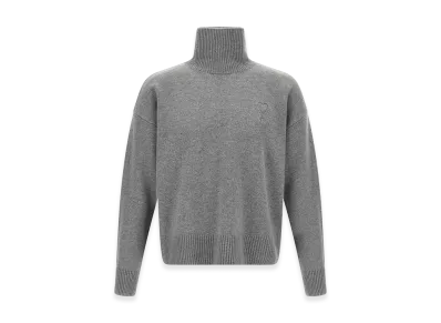AMI PARIS Puff Logo Sweater "Gray"