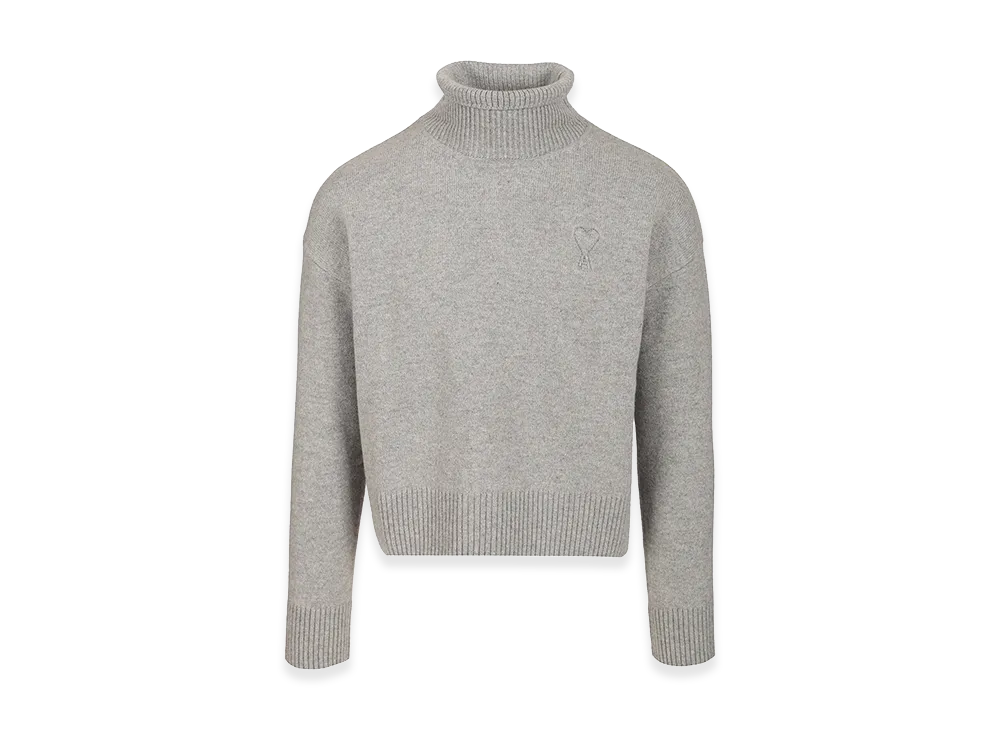 AMI PARIS Women's Turtleneck Sweater "Gray"