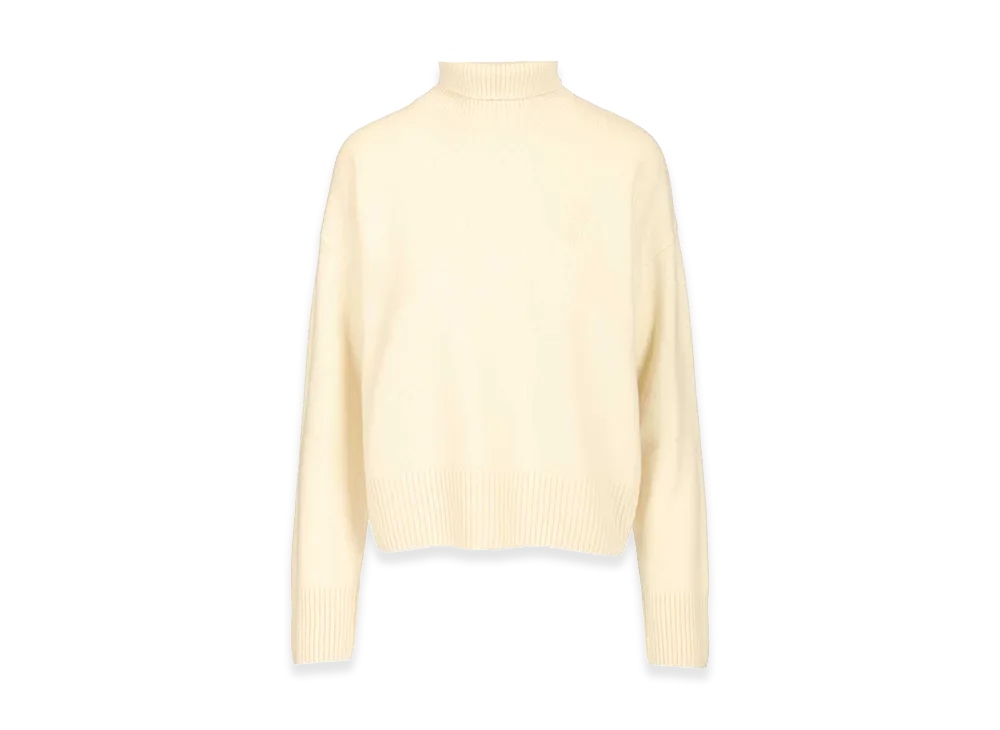AMI PARIS Women's Turtleneck Sweater "White"