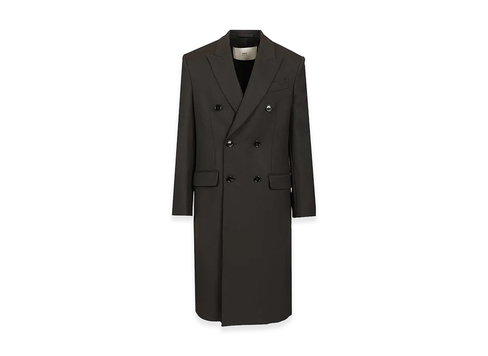 AMI PARIS Double-Breasted Wool Coat "Gray"