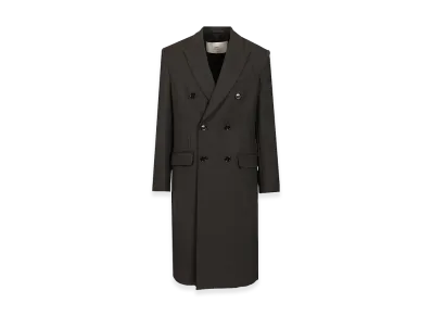 AMI PARIS Double-Breasted Wool Coat "Gray"