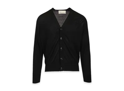 AMI PARIS V-Neck Wool Cardigan "Black"