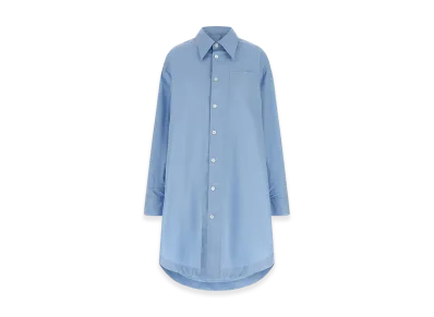 AMI PARIS Women's 'Ami De Coeur' Shirt Dress "Light Blue"