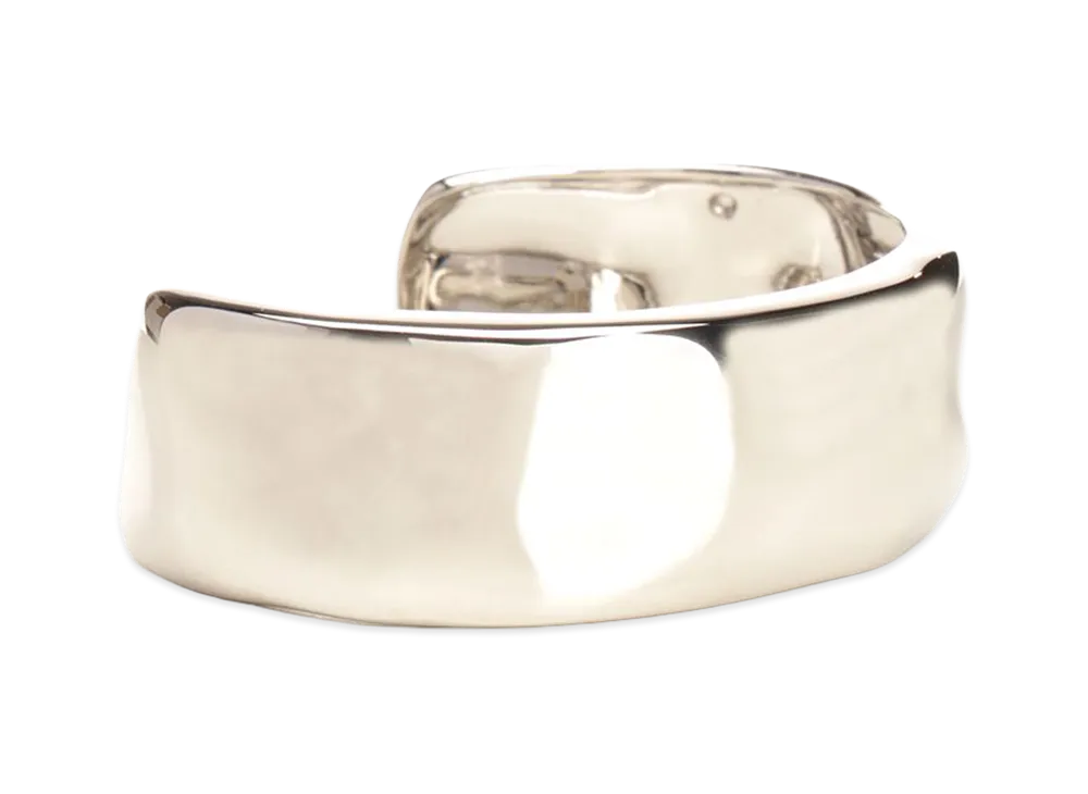AMI PARIS Women's Hammered Brass Cuff "Silver"