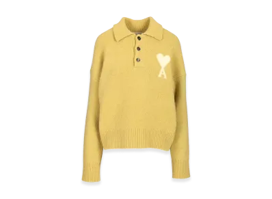 AMI PARIS "Ami De Coeur" Polo Shirt "Yellow"