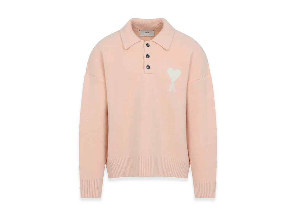 AMI PARIS 'Ami De Coeur' Polo Shirt "Powder"