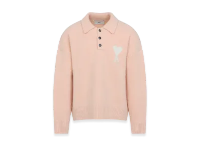 AMI PARIS 'Ami De Coeur' Polo Shirt "Powder"
