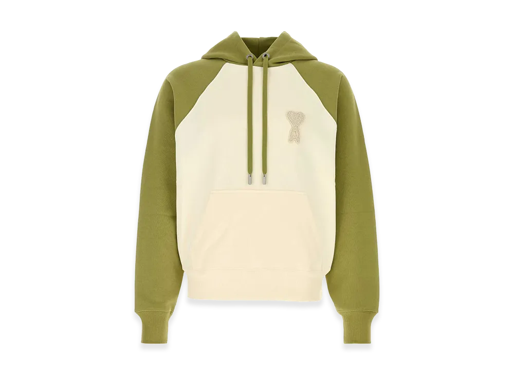 AMI PARIS Two-Tone Cotton Sweatshirt "Multicolor"