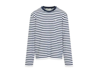 AMI PARIS Embroidered Cotton Oversize T-Shirt "Stripped"