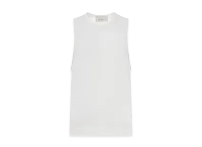 AMI PARIS Cotton Top with De Coeur Embroidery "White"