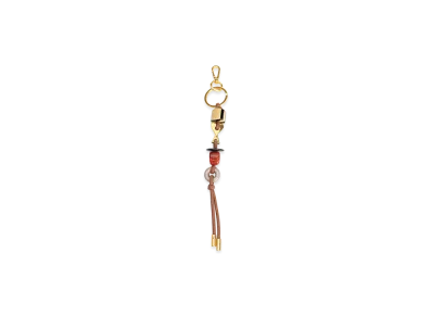 AMI PARIS Pearl Keyring "Caramel/Gold Vibre"