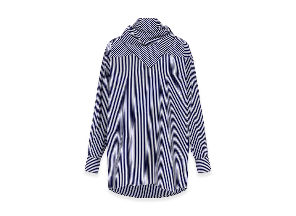 AMI PARIS Women's 'Bandana Blouse' Shirt "Light Blue"