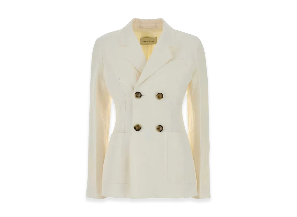 AMI PARIS Women's Jersey Blazer "White Cream"