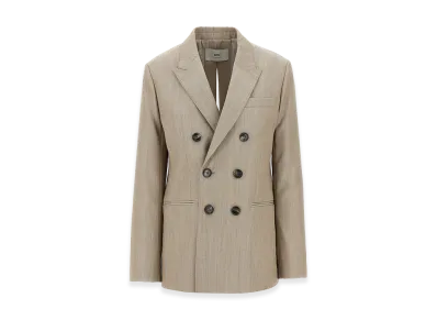 AMI PARIS Women's Maxi Split Blazer "Beige"