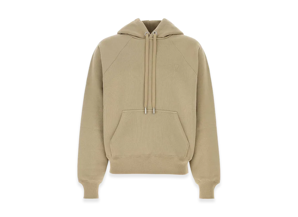 AMI PARIS Cotton Sweatshirt "Beige"