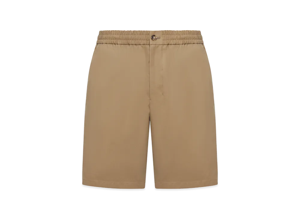 AMI PARIS De Coeur Shorts with Elasticized Waist In Cotton "Beige"