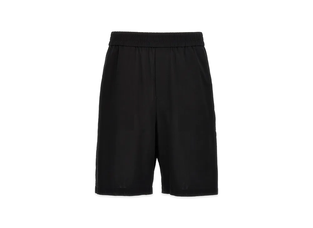 AMI PARIS Logo Plaque Bermuda Shorts "Black"