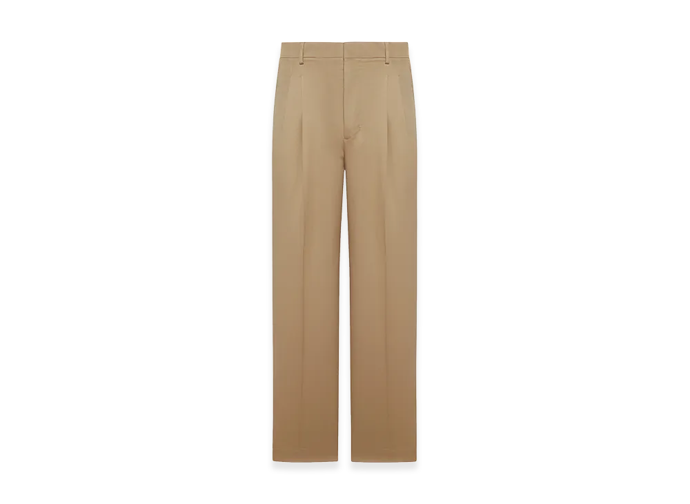 AMI PARIS Tailored Cotton Trousers with Pences "Beige"