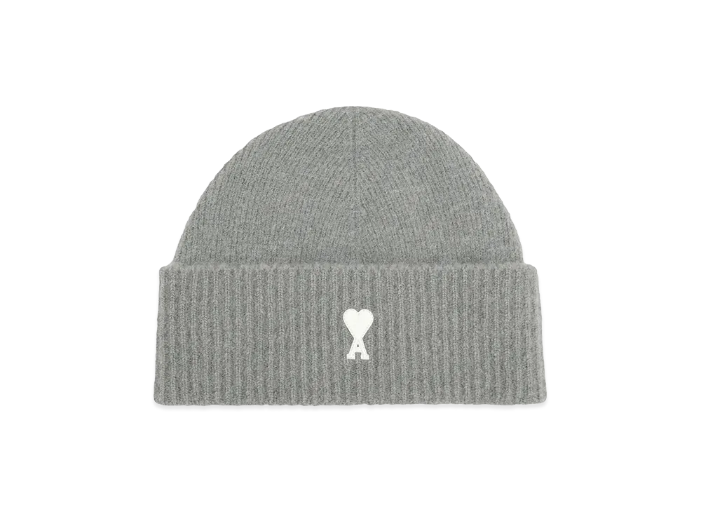 AMI PARIS Stretch Alpaca Blend Beanie "Gray"