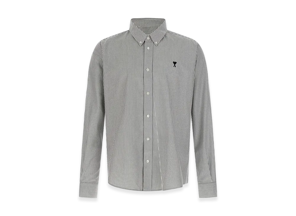 AMI PARIS ami De Coeur Striped Shirt "White/Black"