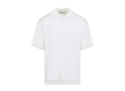 AMI PARIS Polo with Tonal De Coeur "White"