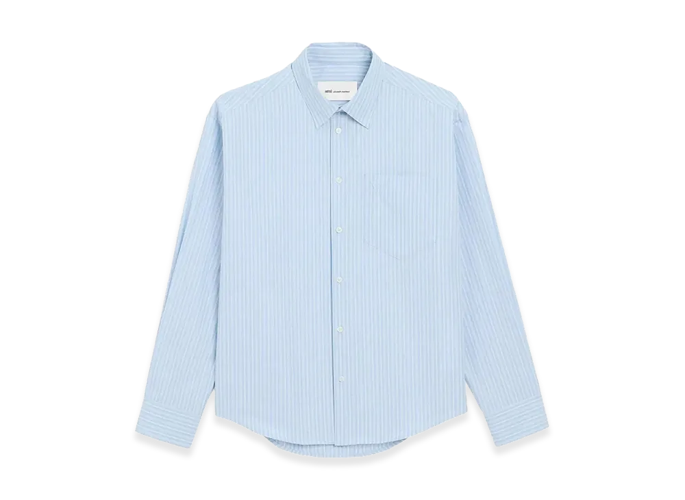 AMI PARIS Women's Stripe Shirt "Light Blue"