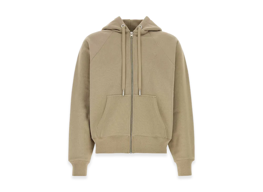 AMI PARIS Cotton Oversize Sweatshirt "Neutrals/Beige"