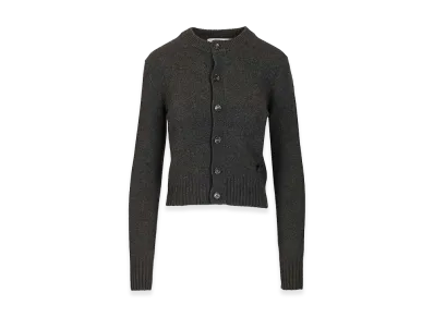 AMI PARIS Women's Wool and Cashmere Cardigan "Black"